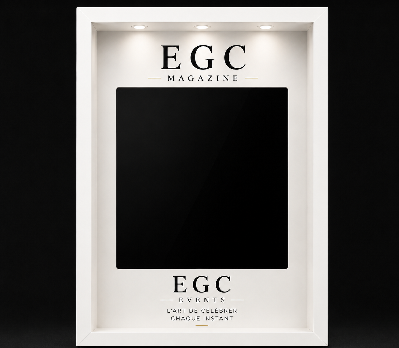 EGC Magazine Box blanche large avec écran vidéo intégré
