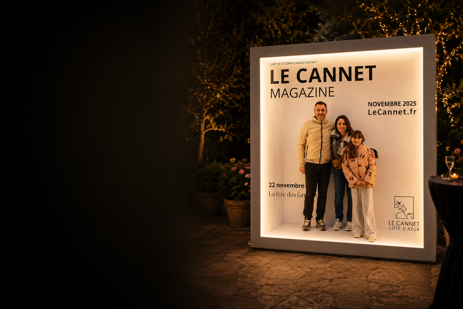 Box magazine EGC Events avec couverture personnalisée lors d’un événement