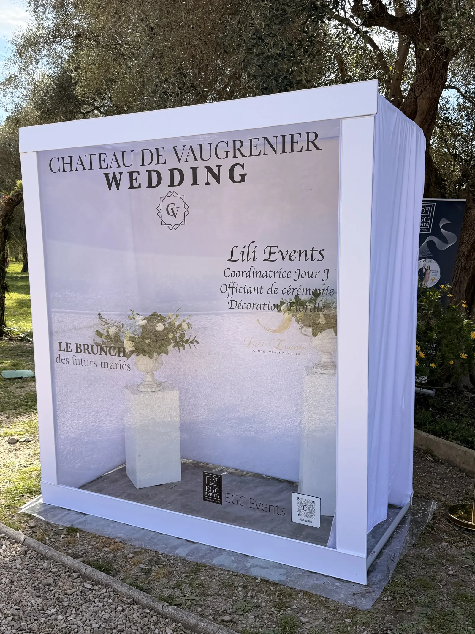Fond photobooth EGC Events Château de Vaugrenier Wedding